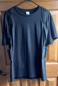 Herren schwarzes Rechtshänder Verdeckhemd mit integrierter Waffe und Magazinholster Large - Bild 1 von 7