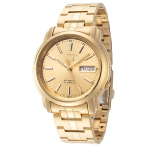 Reloj para hombre Seiko 5 automático dorado Sunburst Dial correa de acero ino... - Imagen 1 de 6