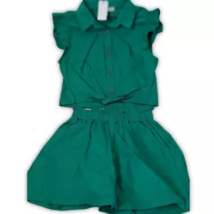 Summer Outfit Set, Green Top and Shorts, Sizes 8-9 Years - Picture 1 of 1