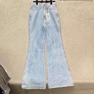 Wrangler Wanderer Jeans Womens 29x36 Blue 622 High Rise Flare Bell Bottom Retro - Picture 1 of 10