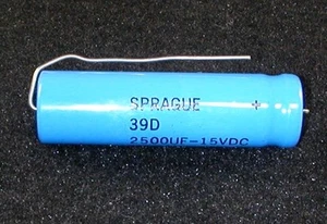 Condensatore nuovo SPRAGUE 2500MFD/UF 15V DC - Foto 1 di 8