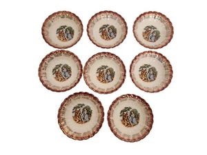 8er Set Sebring Mandarine weinrot Chantilly kleine 5,25" Beerenschalen - Bild 1 von 6