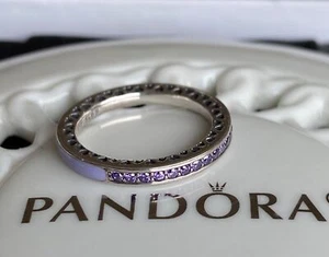 Authentic Pandora Purple Radiant Hearts Ring #191011ACZ - Picture 1 of 6