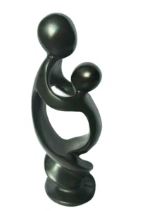 Mom And Kid Sculpture Resin Ornaments Abstract Crafts Statue Figurine Home Decor - Picture 1 of 10