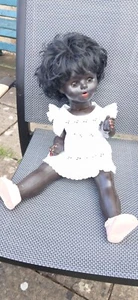 BEAUTIFUL VINTAGE 23 inch BLACK DOLL MADE LIKE FRANK POPPER - Picture 1 of 4