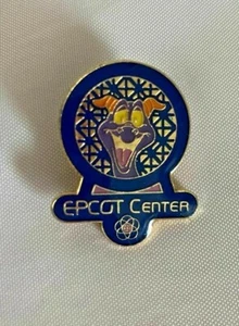 RARE 1980's Figment Head against Epcot's Spaceship Earth EPCOT CENTER DISNEY PIN - Picture 1 of 1