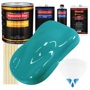 Bright Racing Aqua Gallon URETHANE BASECOAT CLEARCOAT Car Auto Paint FAST Kit - Picture 1 of 5