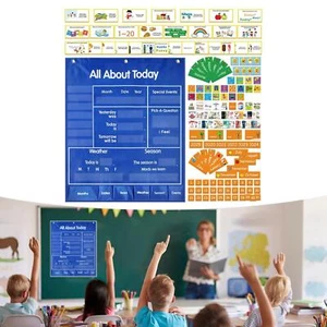 Weather & Calendar Pocket Chart Teaching Materials Learning Resource - Picture 1 of 5