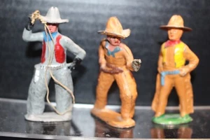 Vintage 1930s Barclay/Manoil Lead 3 Cowboys High Grade - Picture 1 of 11