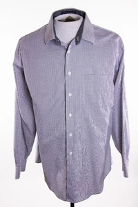 Pronto Uomo Slim Fit Mens 17.5" x 35" Gray Check Non Iron LS Button Down Shirt - Picture 1 of 10