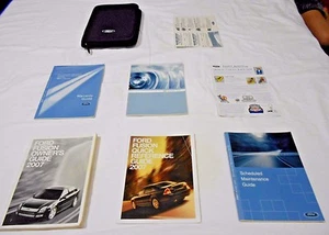 2007 FORD FUSION OWNERS MANUAL 7 PC SET & BLACK FORD ZIPPERED FACTORY CASE. OEM - Picture 1 of 10