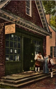 Printing Office Williamsburg Virginia Linen Postcard - Picture 1 of 2