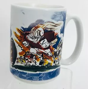 Taza de café de colección Looney Tunes Bugs Bunny fútbol 1995 Warner Brothers - Imagen 1 de 6