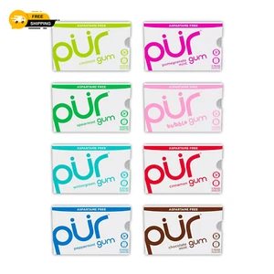 PUR Gum | Aspartame Free Chewing Gum | 100% Xylitol | Natural Flavored Gum 9 Pcs - Picture 1 of 21