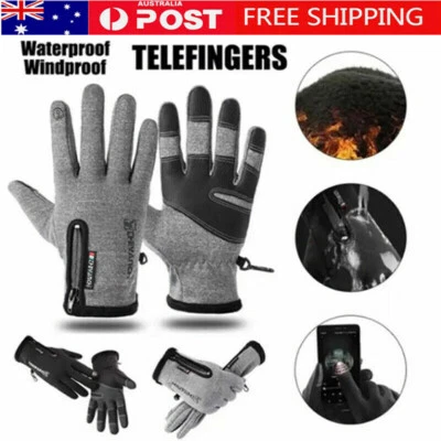 Thermal Windproof Waterproof Winter Gloves Touch Screen Warm Mittens Men Women - image 1 of 4