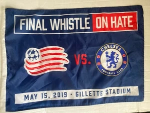 New England Revolution Vs Chelsea 5/15/19 Flag Final Whistle On Hate Give Away - Picture 1 of 6