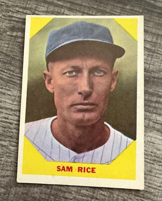 1960 Fleer Baseball Greats #34 Sam Rice, Washington Senators - EX Condition Foto 1 de 2