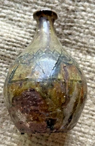 Natural Earthenware Pottery Vase 3.5” Unmarked - Picture 1 of 6