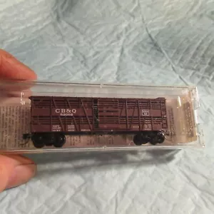 VINTAGE MICRO TRAINS LINE N SCALE BOXCAR BURLINGTON ROUTE #35130 - Picture 1 of 4