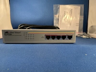 Allied Telesyn AT-FS705L Fast Ethernet Switch 5-Port 10Base-T/100Base-TX - Image 1 of 3