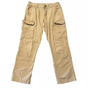 Pantalones cargo Carhartt para hombre beige utilitario trabajo calce relajado 32x28 desgastados - Imagen 1 de 15
