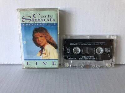 Carly Simon GREATEST HITS LIVE Original 1988 Arista CRC Cassette $1 CLEARANCE - Image 1 of 4