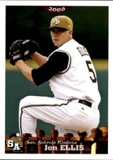2008 San Antonio Missions Grandstand 20 Jon Ellis Charleston South Carolina Card