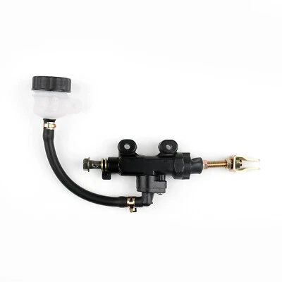 Moto Universal Rear Master Cylinder Hydraulic Brake Pump Fluid Reservoir BLK US- - Image 1 of 3