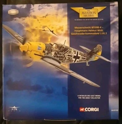 Corgi The Aviation Archive Messerschmitt Bf109E-4 Hauptmann Helmut Wick AA32102 - Image 1 of 4
