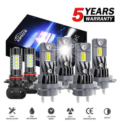 Faro LED alto/bajo + luz antiniebla para Volkswagen Rabbit 2006-2009 H7 6000K Foto 1 de 4