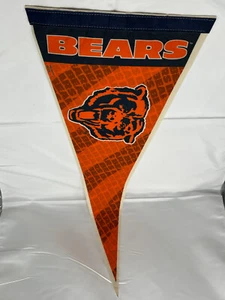 Vintage Chicago Bears Pennant 1995 Full Size 12 x 30 Orange Navy Blue NFL - Picture 1 of 7
