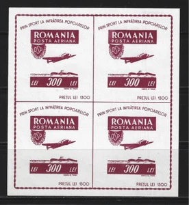 Romania 1946 Air Mail Aviation Mi. # Block 33 Mint Never Hinged - Picture 1 of 2