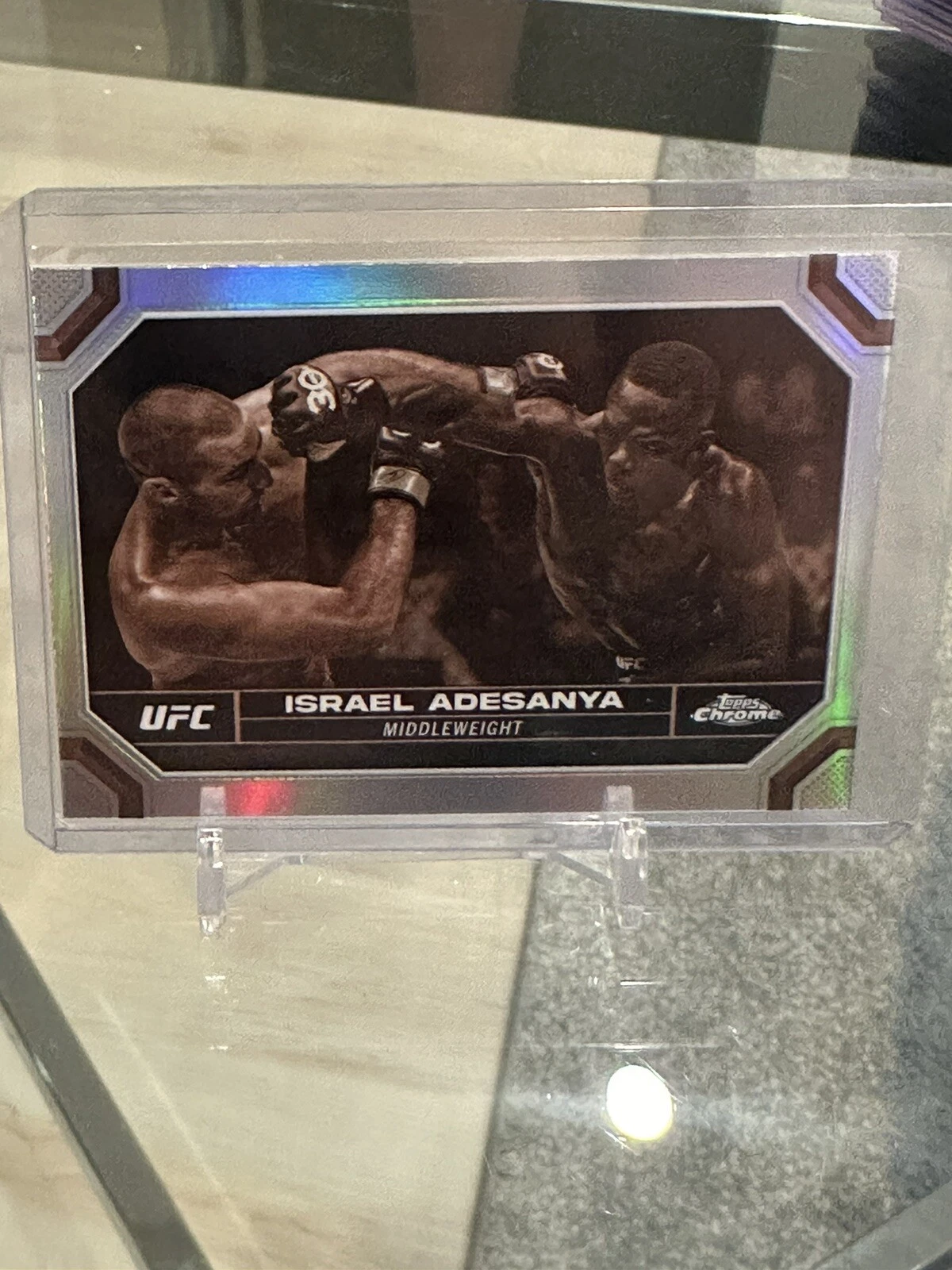 2024 Topps Chrome UFC Israel Adesanya #81 Sepia Refractor ⚫️⚫️