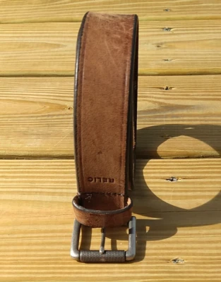 Cinturón Reliquia Cuero Genuino Marrón Talla 40 Largo Total 42" Foto 1 de 4