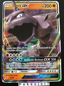 Carte Pokemon ONIX 36/68 Holo GX Soleil et Lune 11.5 SL11,5 FR NEUF