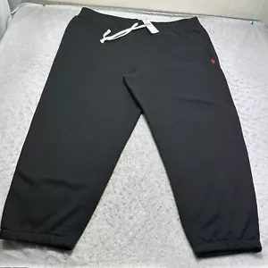 Polo Ralph Lauren Classic Fleece Sweatpants Black Relaxed Mens Size 4XB - Picture 1 of 16