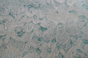 Aqua Lace Fabric 4 YARDS Lace with Flowers - Clean Environment 144" l x 64" w - Picture 1 of 9