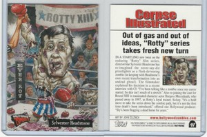 2007 Topps, Hollywood Zombies, #41 Sylvester Stallone, Rocky, Boxing