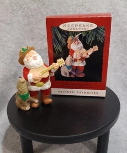 Hallmark Howling Good Time Santa Gitarre Hund Weihnachten 1993 Andenken Ornament - Bild 1 von 6