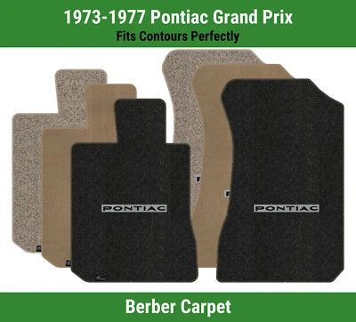 Alfombrillas delanteras Lloyd Berber para Pontiac Grand Prix 73-77 con Pontiac negro sobre plata Foto 1 de 4