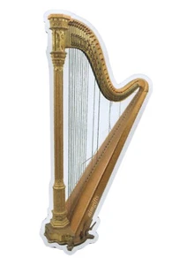 *NUEVO* Apunta regalos marca música arpa troquelado nevera imán franqueo gratuito - Imagen 1 de 2