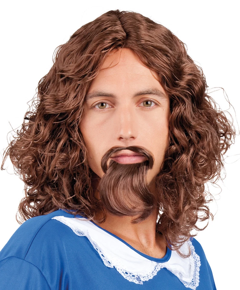 70003-BOLAND Costume Carnevale Vestiti Parrucca Uomo con Barba e Labbro Superiore Moschettiere