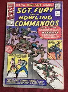SGT FURY AND HIS HOWLING COMMANDOS ANNUAL #1 1965 DICK AYERS & STAN LEE - Picture 1 of 4