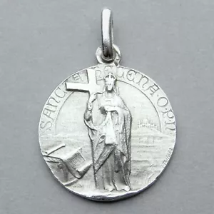 Medaglia d'argento religiosa francese antica. Sant'Elena. Di Tricard. - Foto 1 di 5