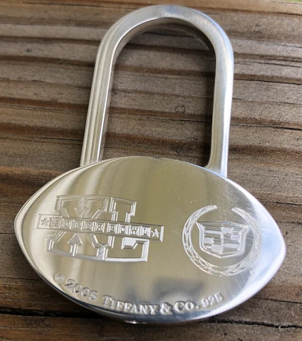 Vtg Tiffany&Co Football Sterling 925 Keychain Super Bowl XL 40 Cadillac Steelers Cover