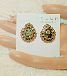* VINTAGE* & *NEW*  &  *RETIRED*  ~ Sorrelli ~ "GREEN TAPESTRY" ~  earrings - Picture 1 of 10