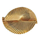 Vintage Designer Tiffany + Co 18K Folded Gold Swirl Double Stem Gold Clip Pin
