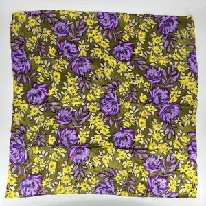 St. John Purple Floral Large Silk Square Scarf Elegant Classy Capsule - Picture 1 of 5