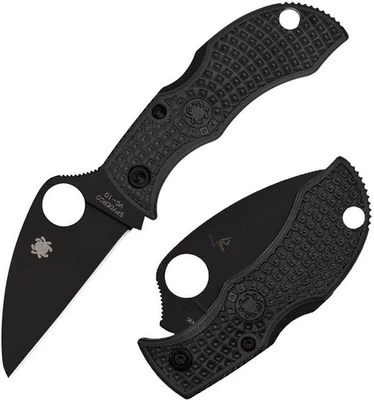Spyderco Manbug Lockback Folding Knife 1.88" VG-10 Steel Blade Black FRN Handle - Image 1 of 3