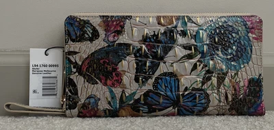 Cartera de Viaje Brahmin Melbourne SKYLER Lg Muñequera MARIPOSA Floral Mariposa Nueva con Etiquetas Foto 1 de 4
